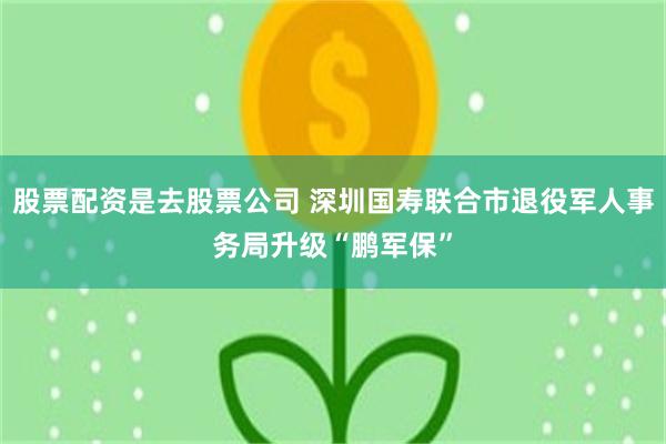 股票配资是去股票公司 深圳国寿联合市退役军人事务局升级“鹏军保”